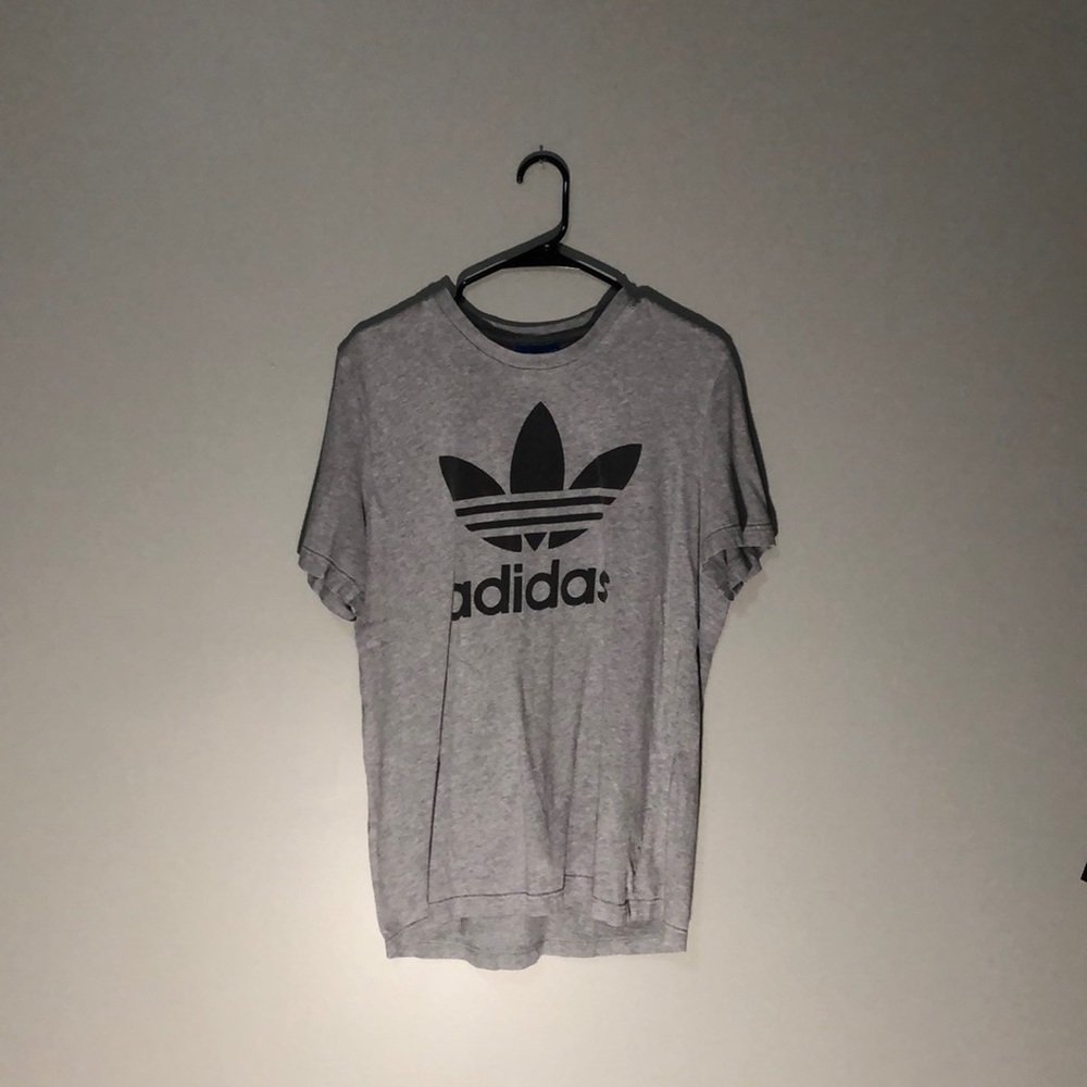 Adidas Grey Trefoil T Shirt